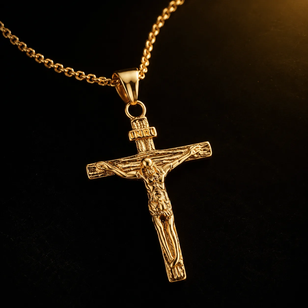 Byzantine Crucifix Pendant — detailed close-up